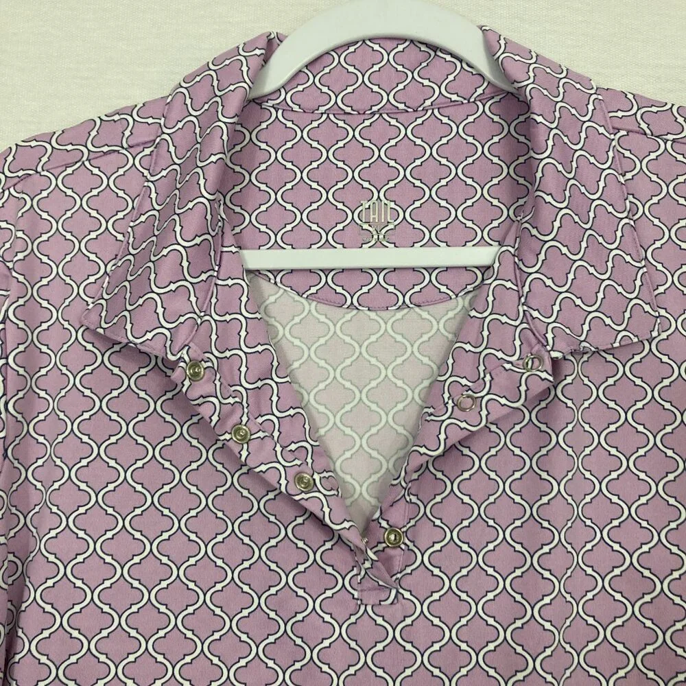 Tail Lavender Geometric Short-Sleeve Polo - Picture 3 of 9